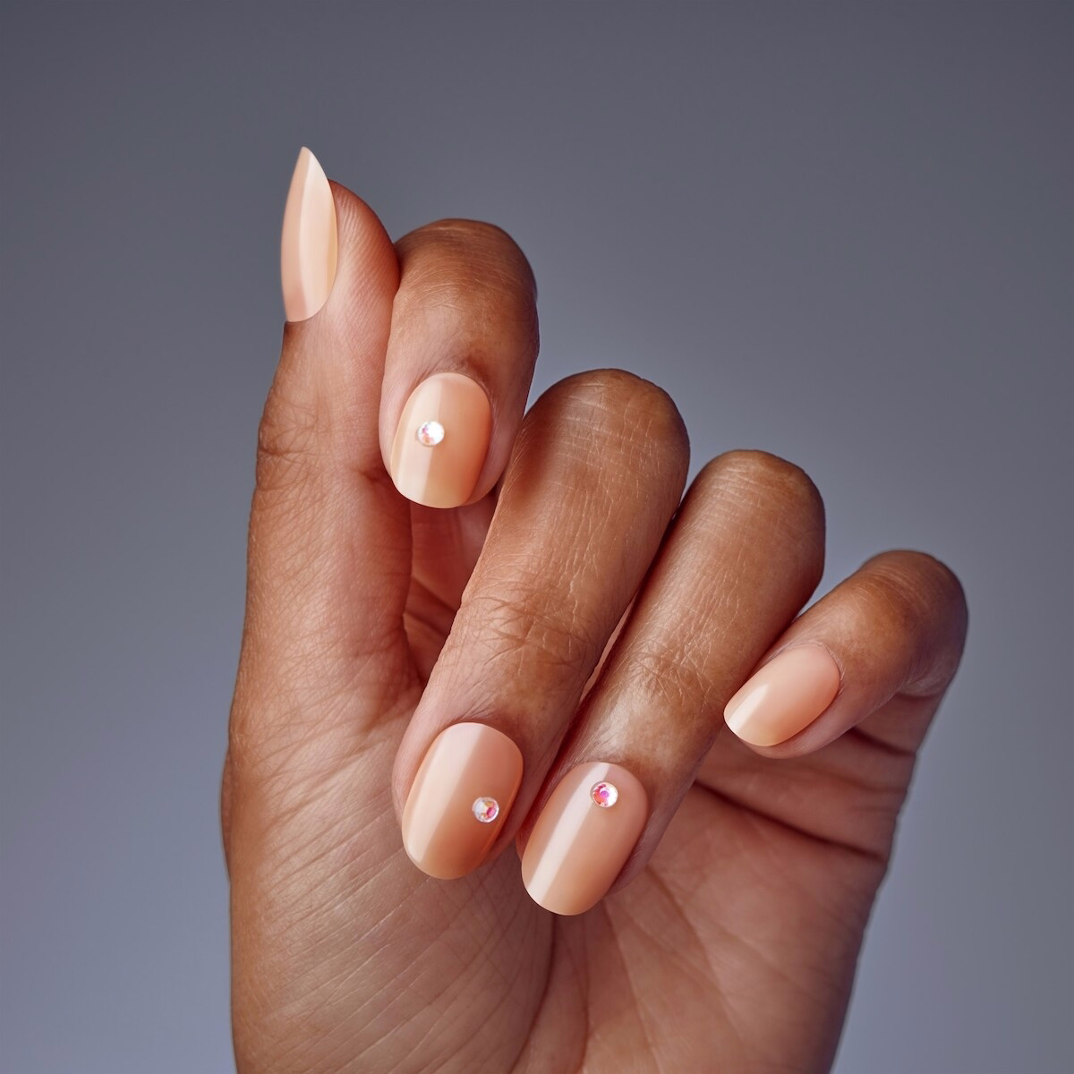Kiss Bare But Better Premium, Fake Nails, Stay,  Beige, Oval, Short, 30 Count