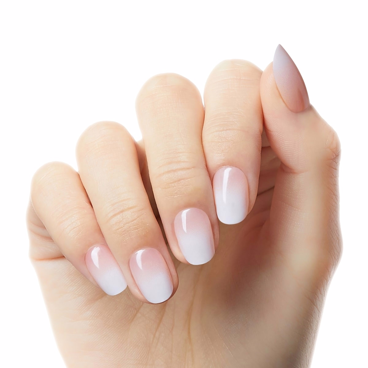 Kiss Classy, Fake Nails, Players, White, Oval, Short, 28 Count