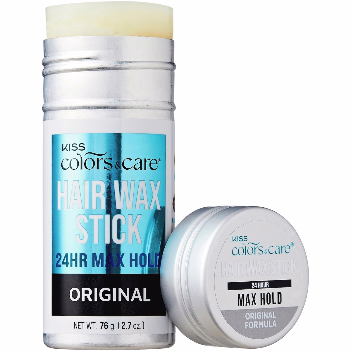 Kiss カラーズ＆ケア マックスホールド ヘアワックス スタイリングスティック テクスチャードヘア用 オリジナルの香り 2.7 oz