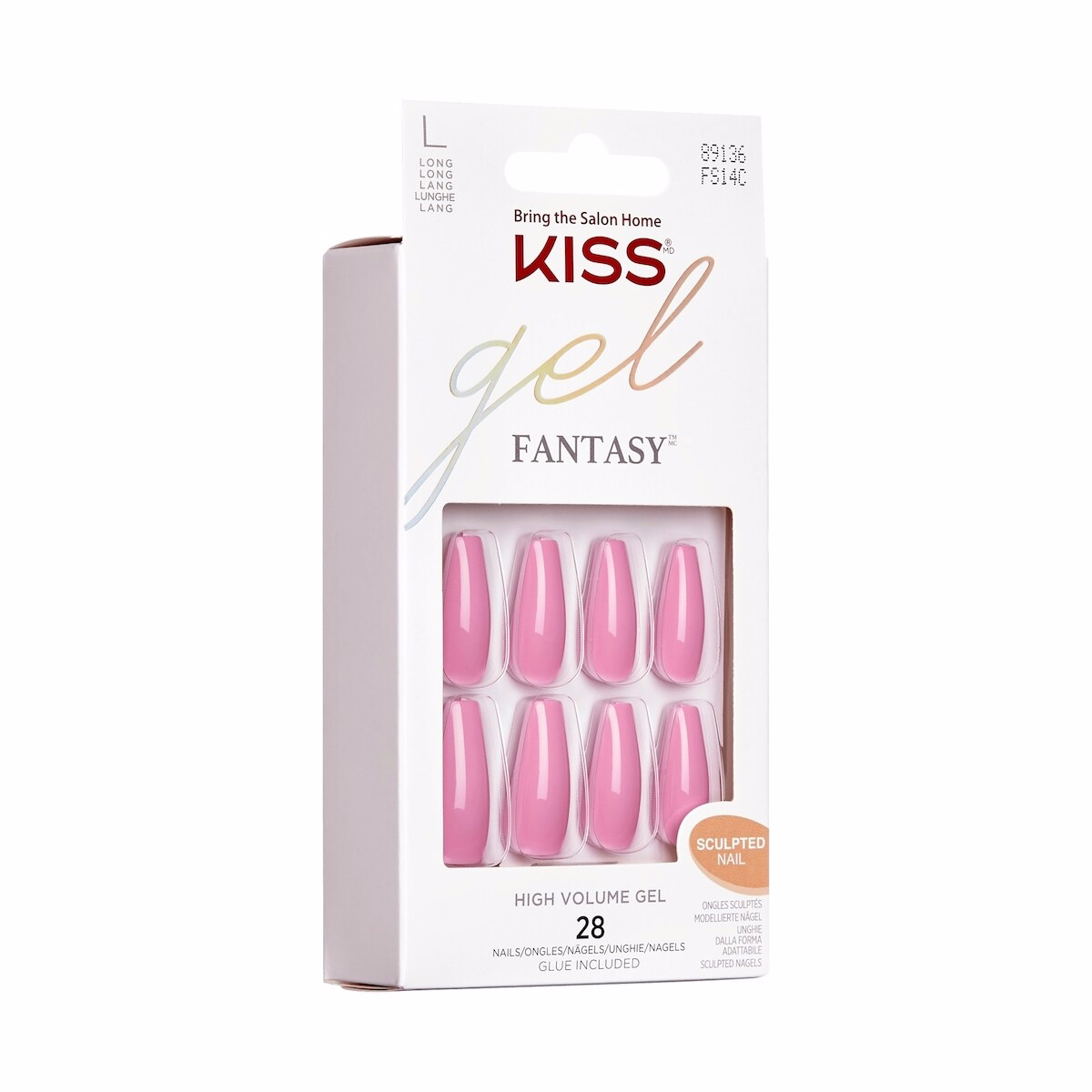 Kiss Gel Fantasy - Countless Times - Fake Nails, 28 Count, Long Kiss Gel Fantasy - Countless Times - Fake Nails, 28 Count, Long