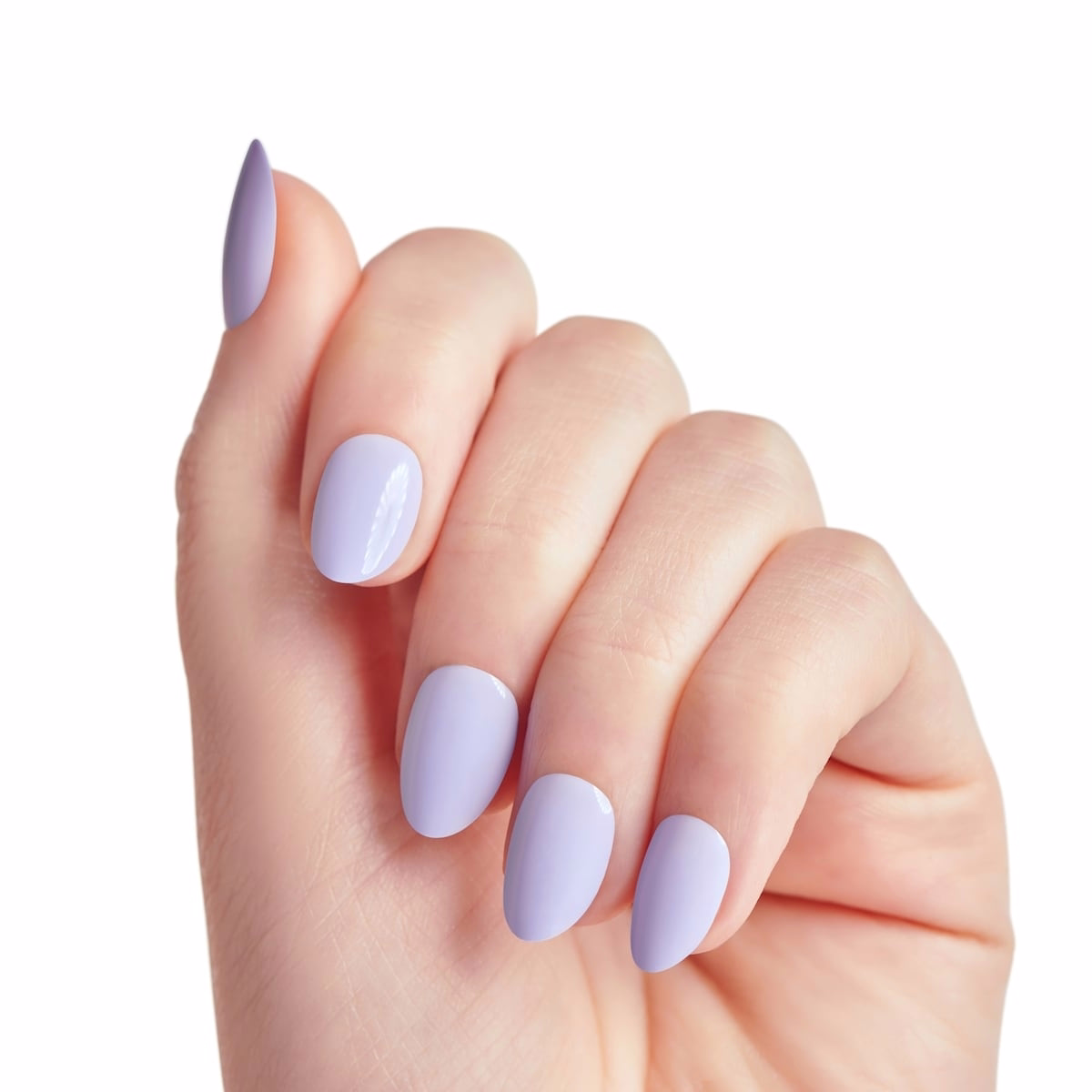 Kiss Gel Fantasy, Fake Nails, Day 1, Blue, Almond, Short, 28 Count