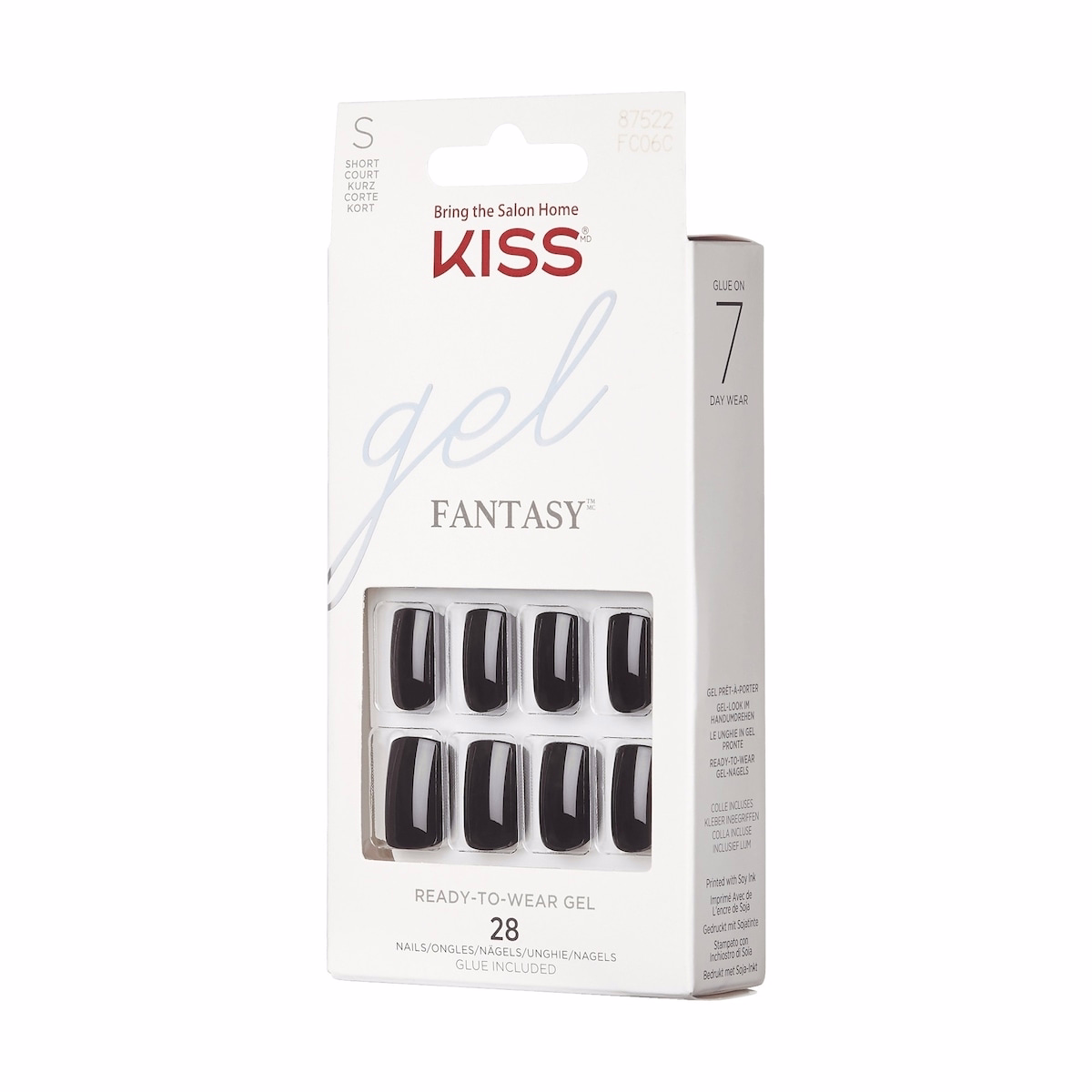 Kiss Gel Fantasy - No Regret - Fake Nails, 28 Count, Short