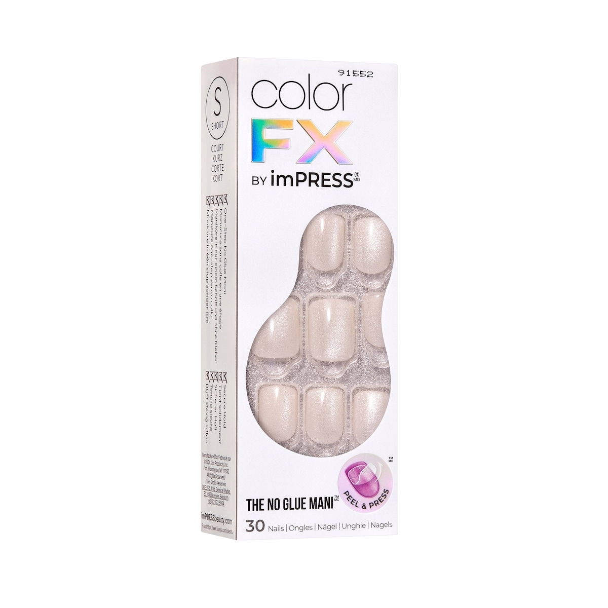 Kiss Impress Color Fx Nails - Rebel, Short Square, 30 Count. Kiss Impress Color Fx Nails - Rebel, Short Square, 30 Count.
