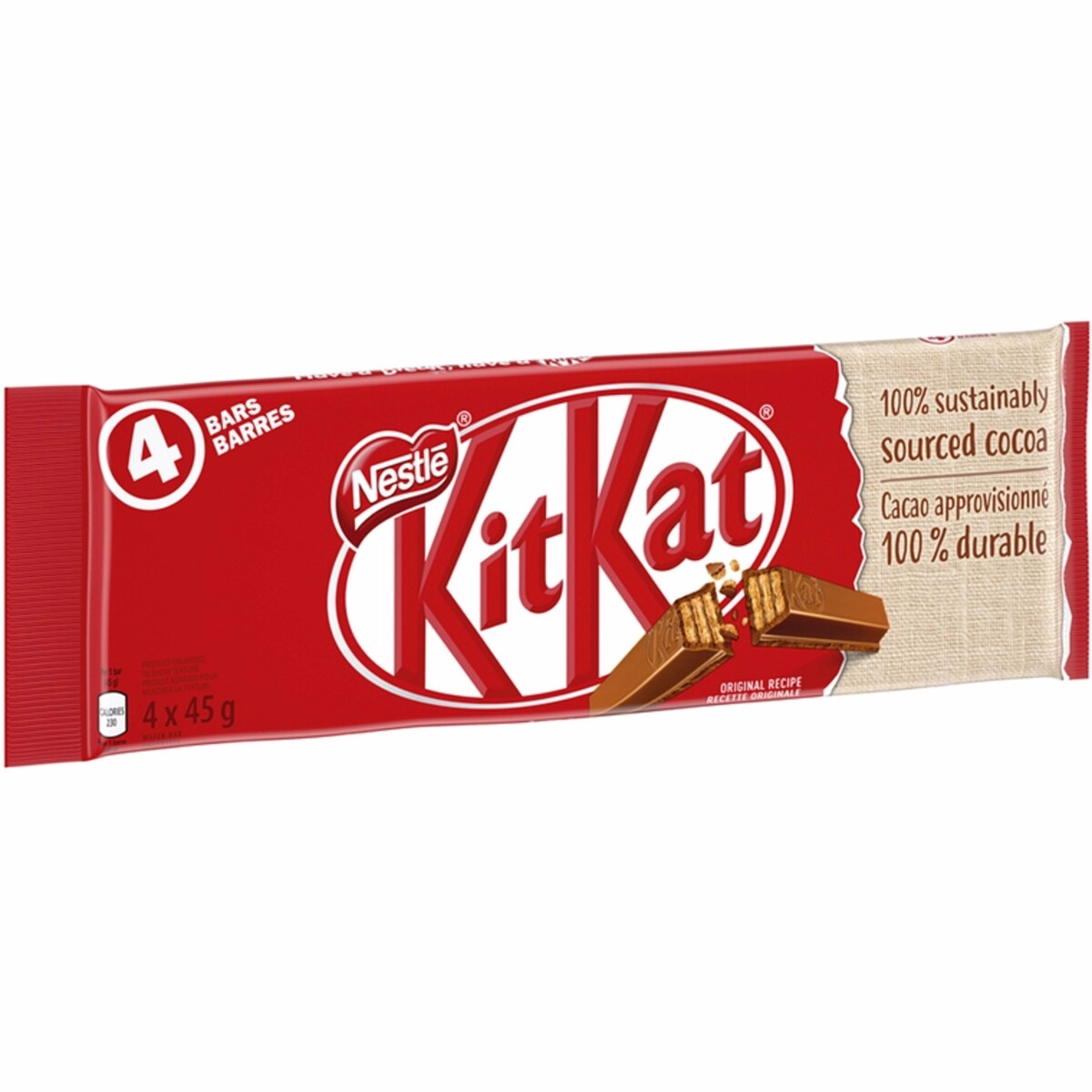 Barres de wafer au chocolat au lait KitKat