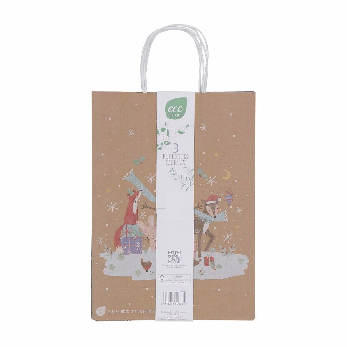 KRAFT 3PC LRG BAGS Asst 1