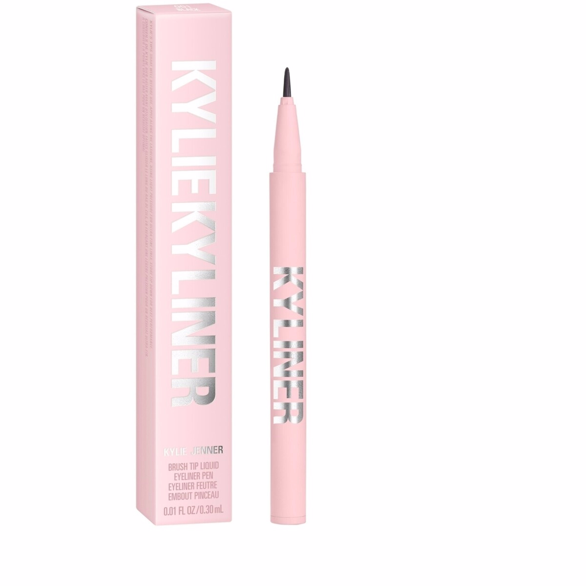 Kyliner ブラシチップ リキッドアイライナー ペン、塗布が簡単、超極細、耐水性、深い黒、軽量、長時間持続