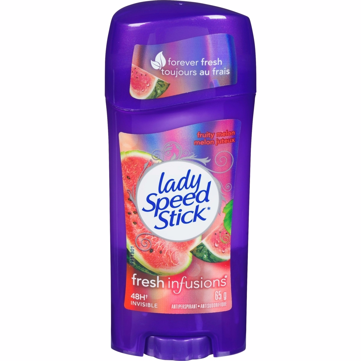 Lady Speed Stick Fresh Infusions Antiperspirant Deodorant Invisible Solid, Fruity Melon