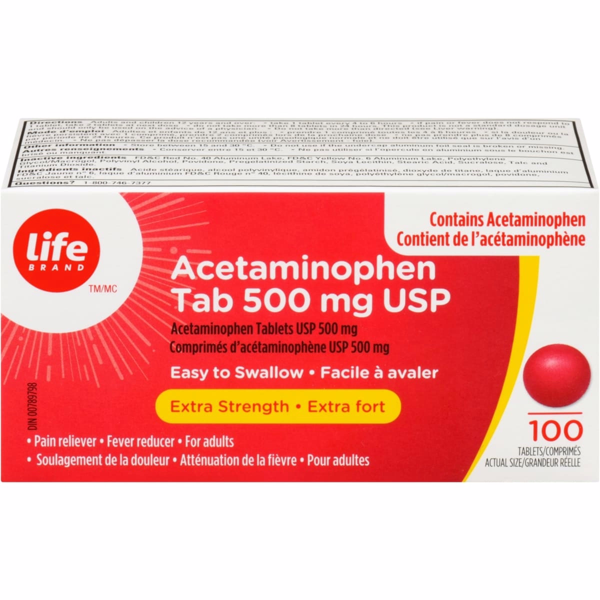 LB Acetaminophen Tab 500 mg USP