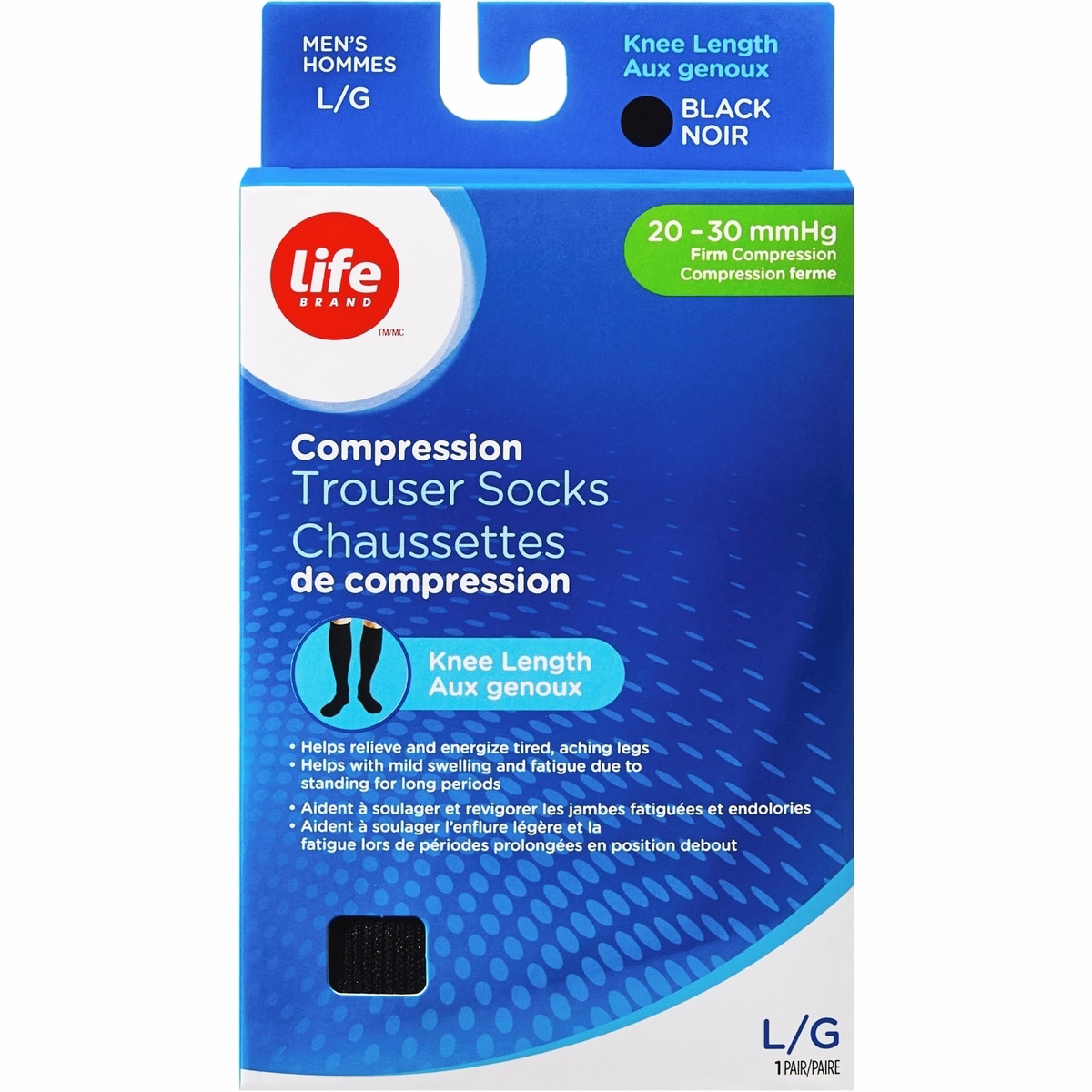 LB Sheer Hosiery Knee High Black Large 20-30 Compression LB Sheer Hosiery Knee High Black Large 20-30 Compression