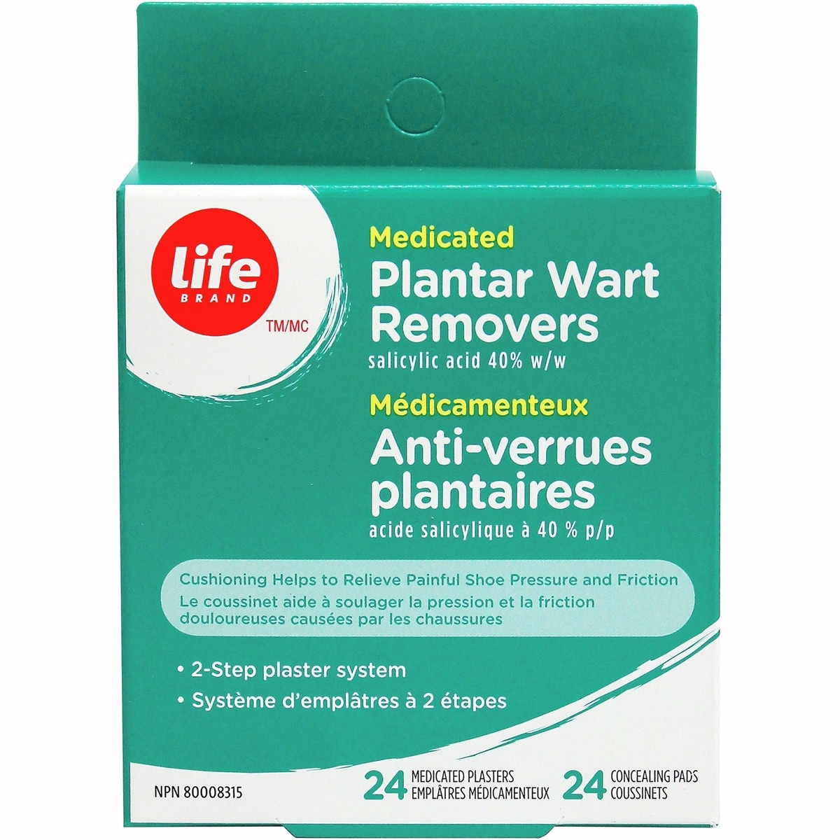 Life Brand Medicated Plantar Wart Removers  Salicylic Acid 40% w/w
