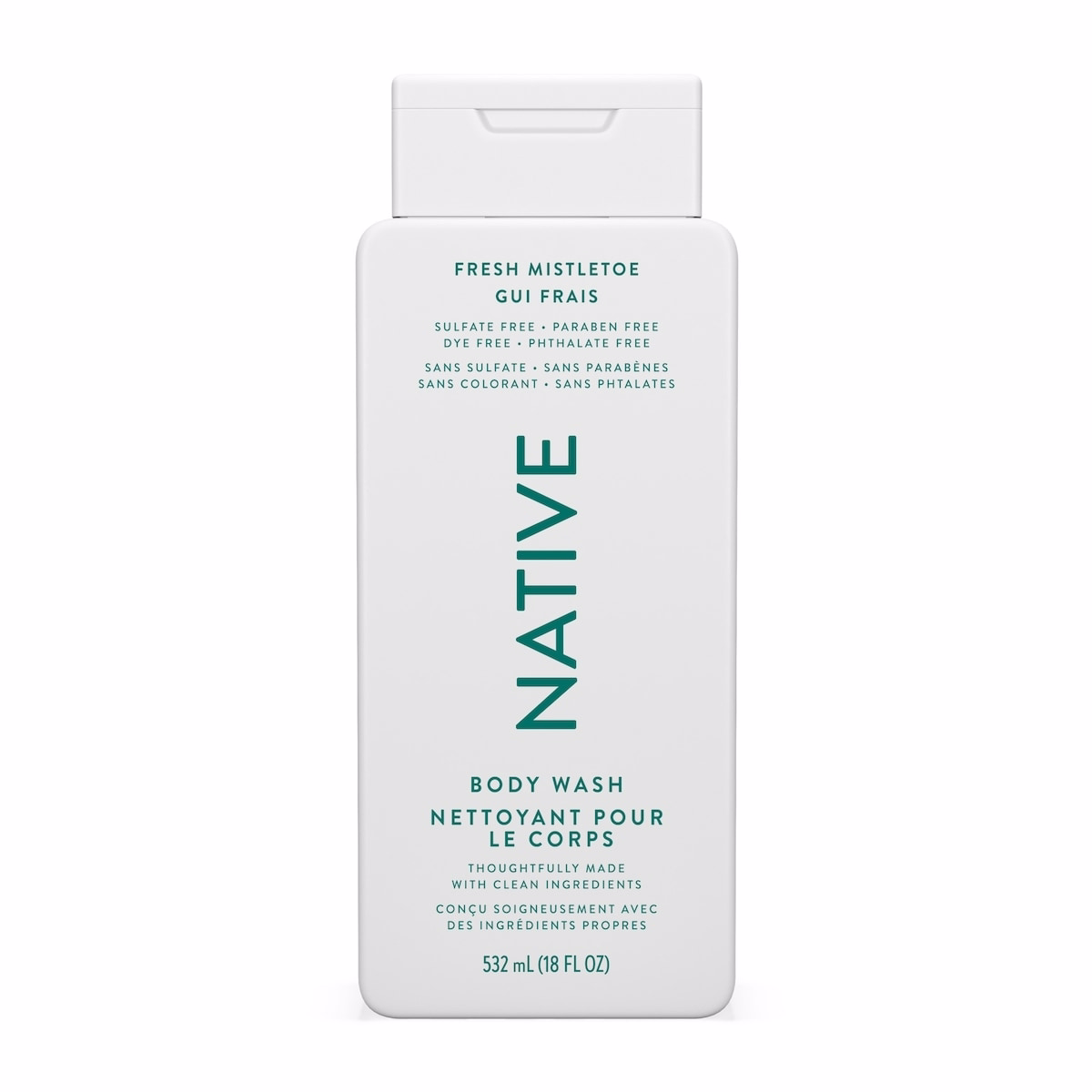 Limited Edition Native Body Wash, Fresh Mistletoe, Sulfate Free, Paraben Free