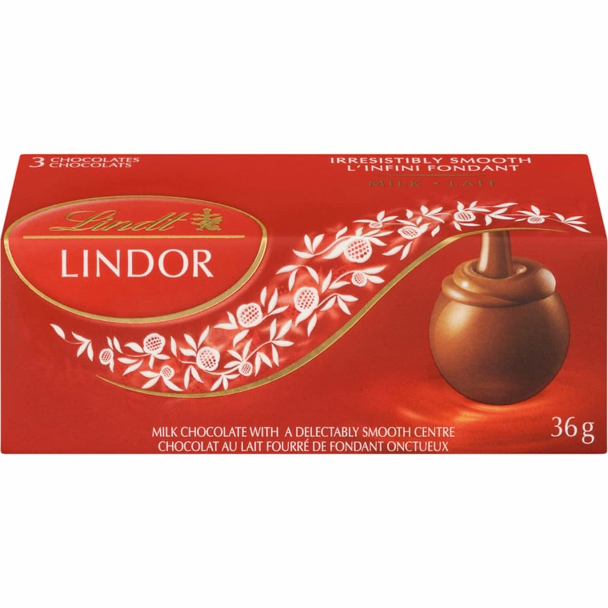 LINDOR Milk Chocolate Truffles, Count of 3 Box