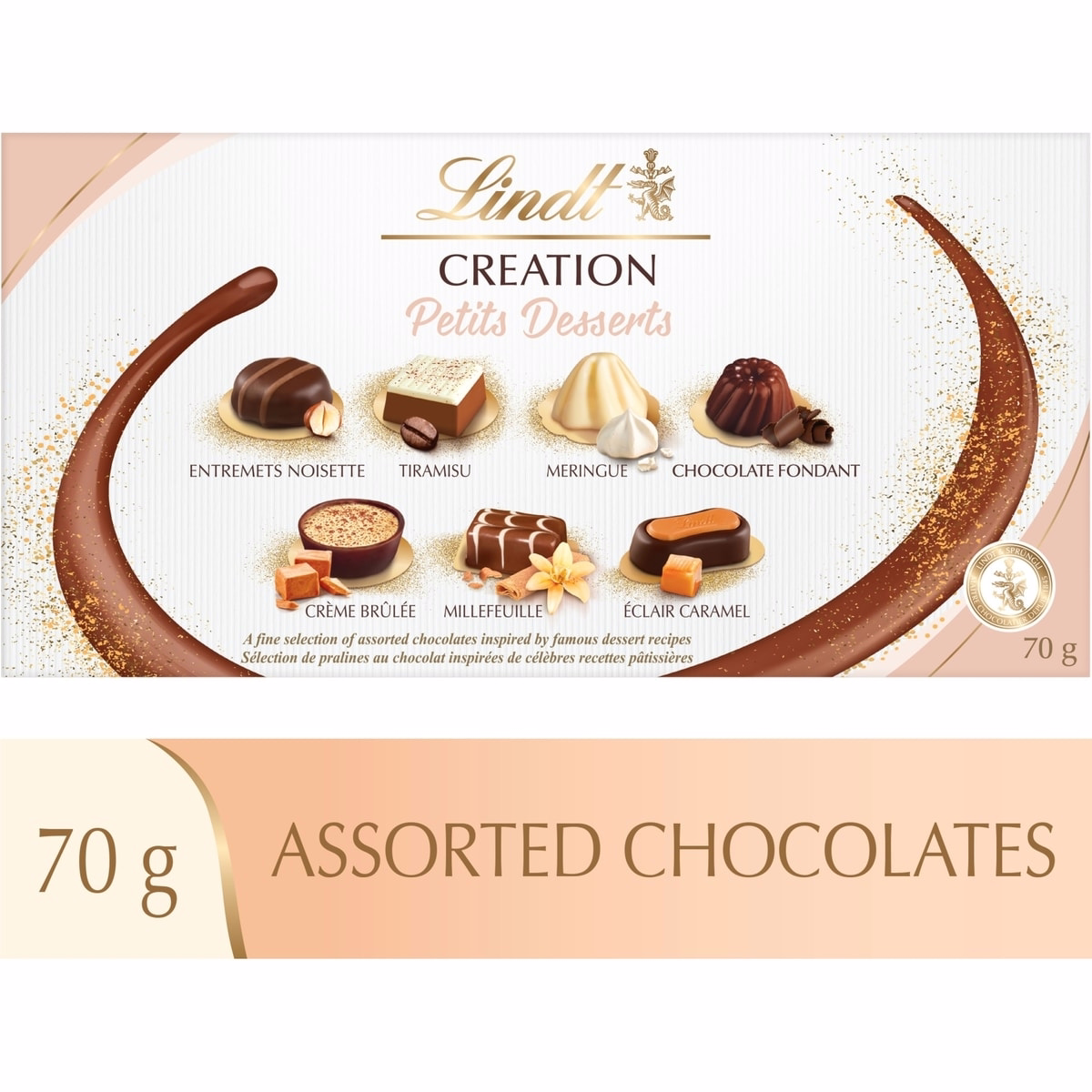 Lindt CREATION DESSERT Assorted Chocolates Gift Box, 70g