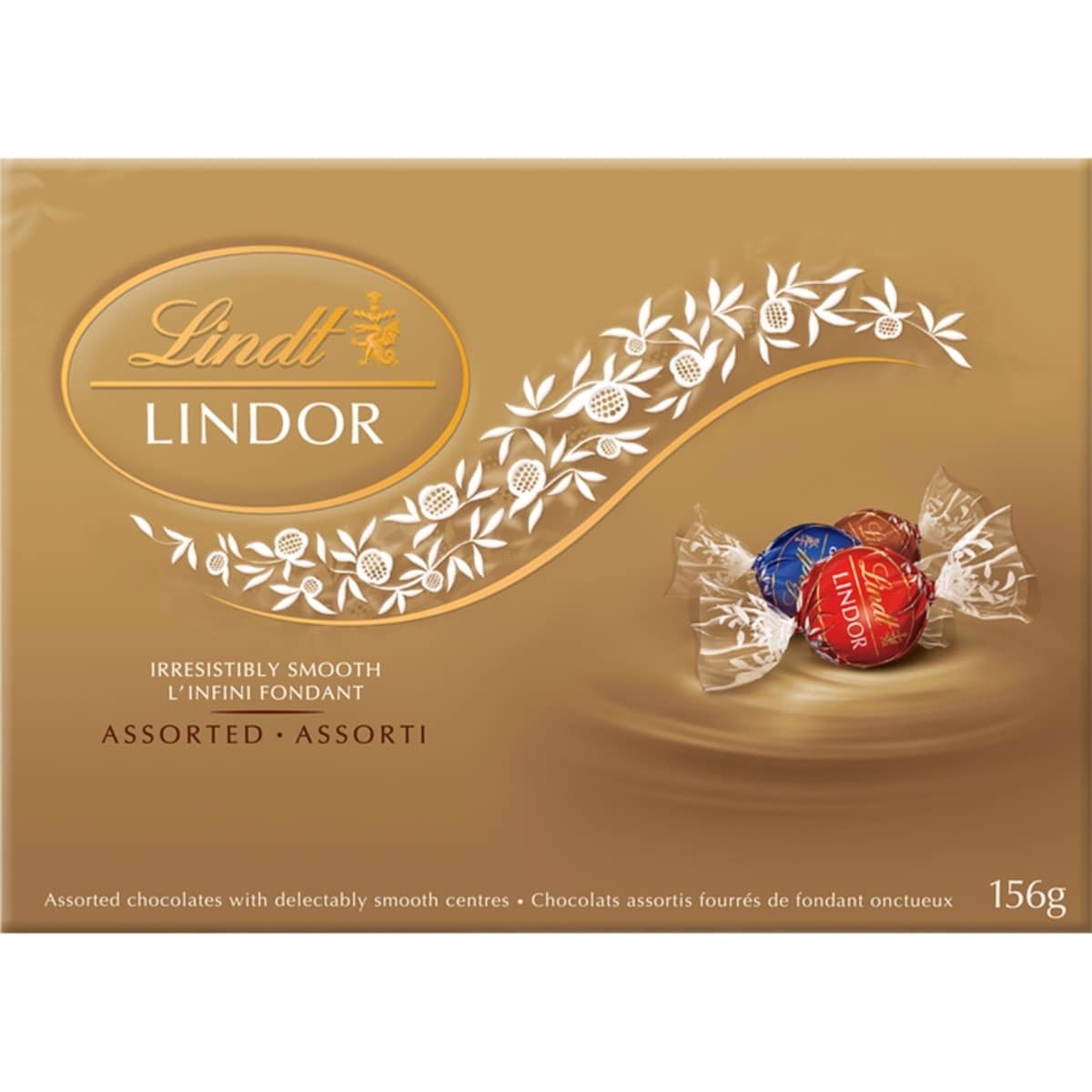 Lindt LINDOR Assorted Milk & Dark Chocolate Truffles Box 156g