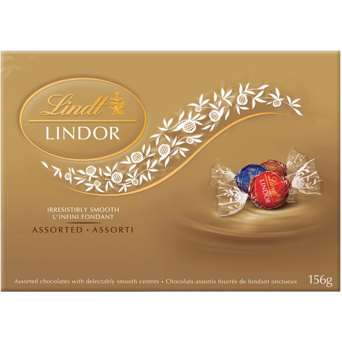 Lindt LINDOR Assorted Milk & Dark Chocolate Truffles Box 156g