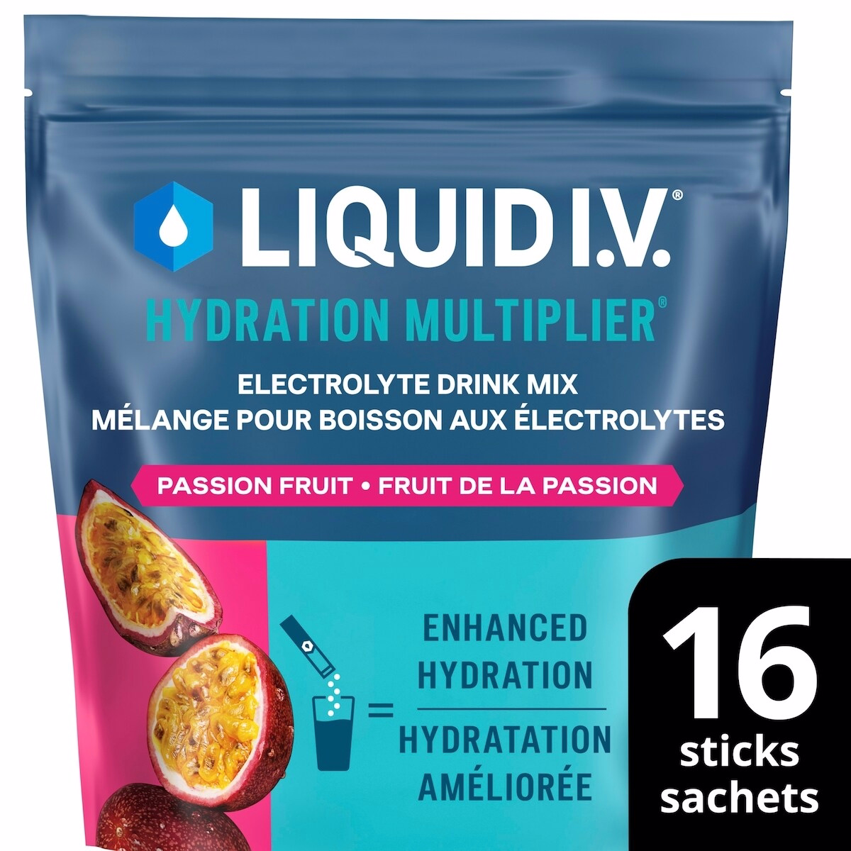 Liquid IV エレクトロライト ドリンクミックス パッションフルーツ 16パック Liquid IV エレクトロライト ドリンクミックス パッションフルーツ 16パック