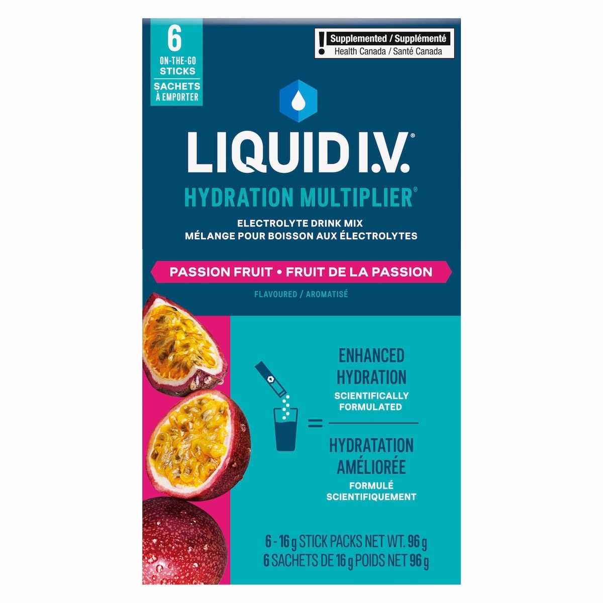 Liquid IV Electrolyte Drink Mix Passion Fruit 6 CT