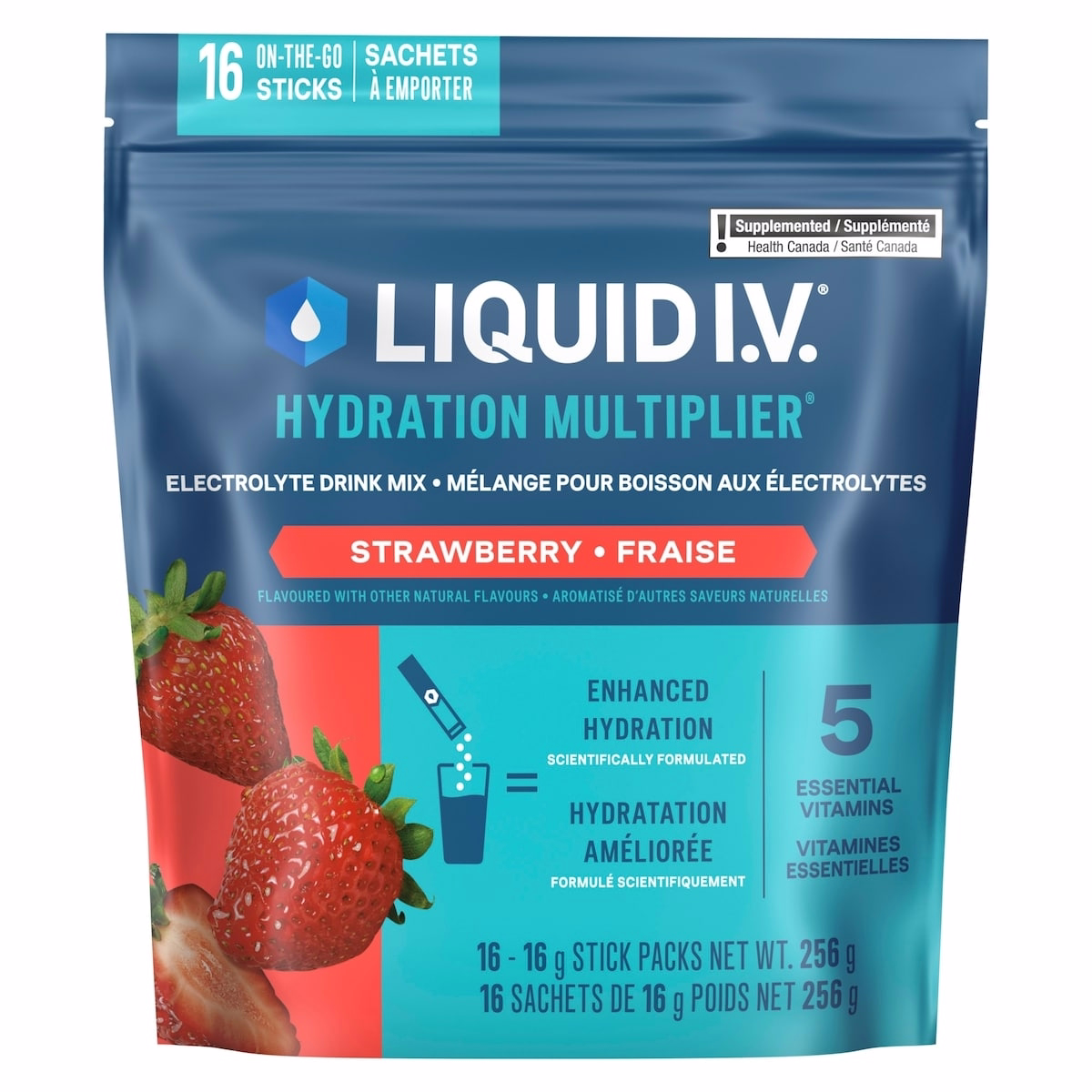 Liquid IV Electrolyte Drink Mix Strawberry 16 CT