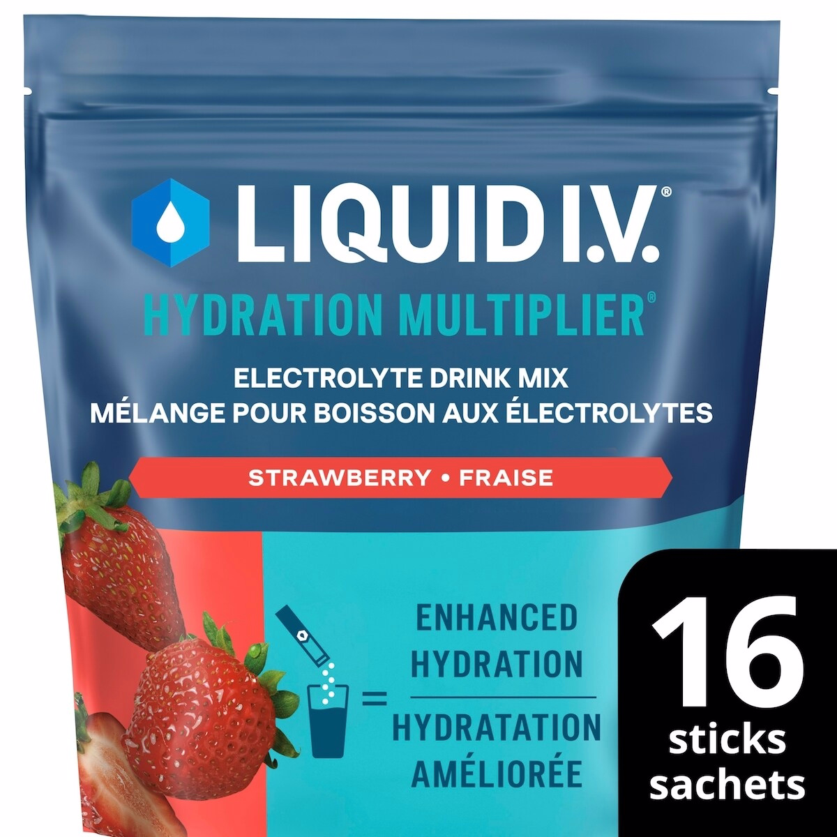 Liquid IV Electrolyte Drink Mix Strawberry 16 CT Liquid IV Electrolyte Drink Mix Strawberry 16 CT