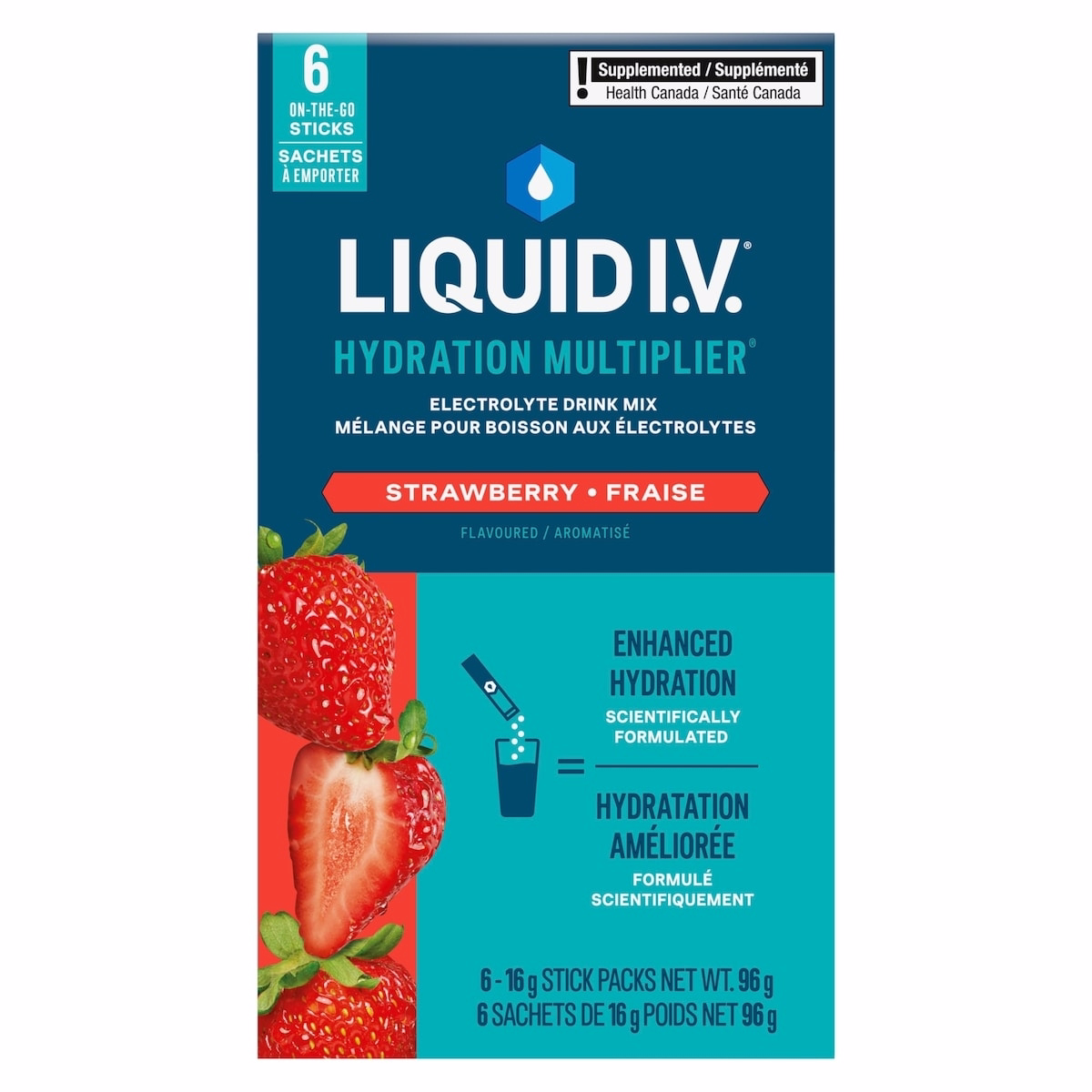 Liquid I.V. 電解質ドリンクミックス ストロベリー 6個入り