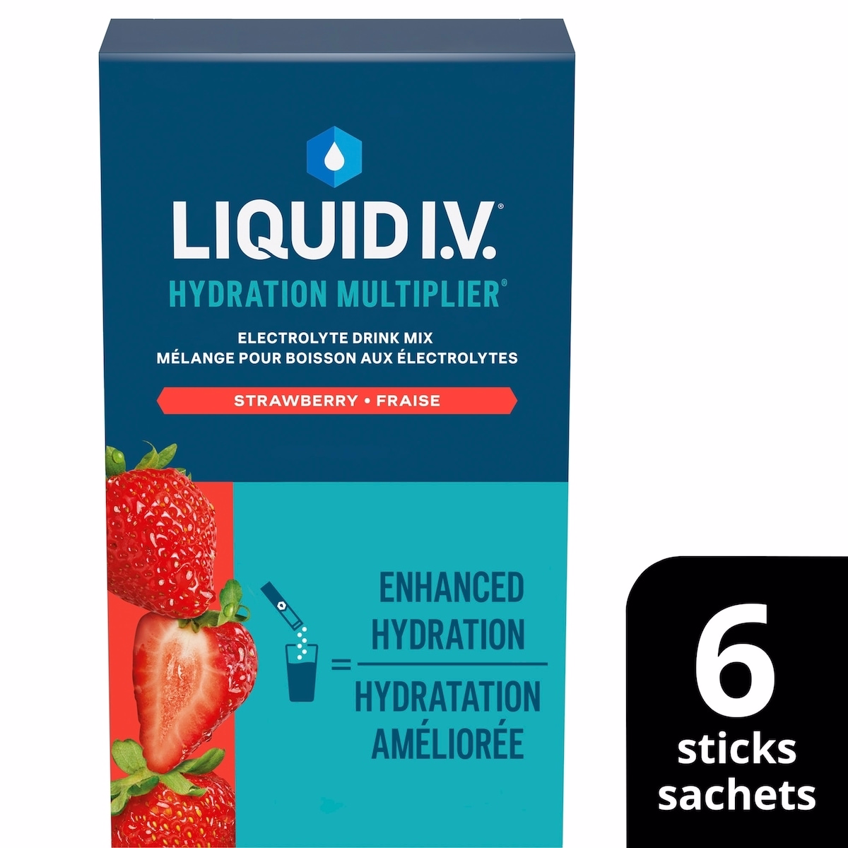 Liquid I.V. 電解質ドリンクミックス ストロベリー 6個入り Liquid I.V. 電解質ドリンクミックス ストロベリー 6個入り