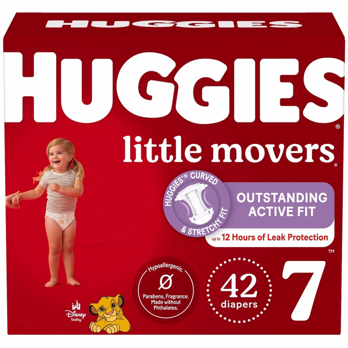 Little Movers 嬰兒尿布，尺寸7（41+ 磅），42片裝