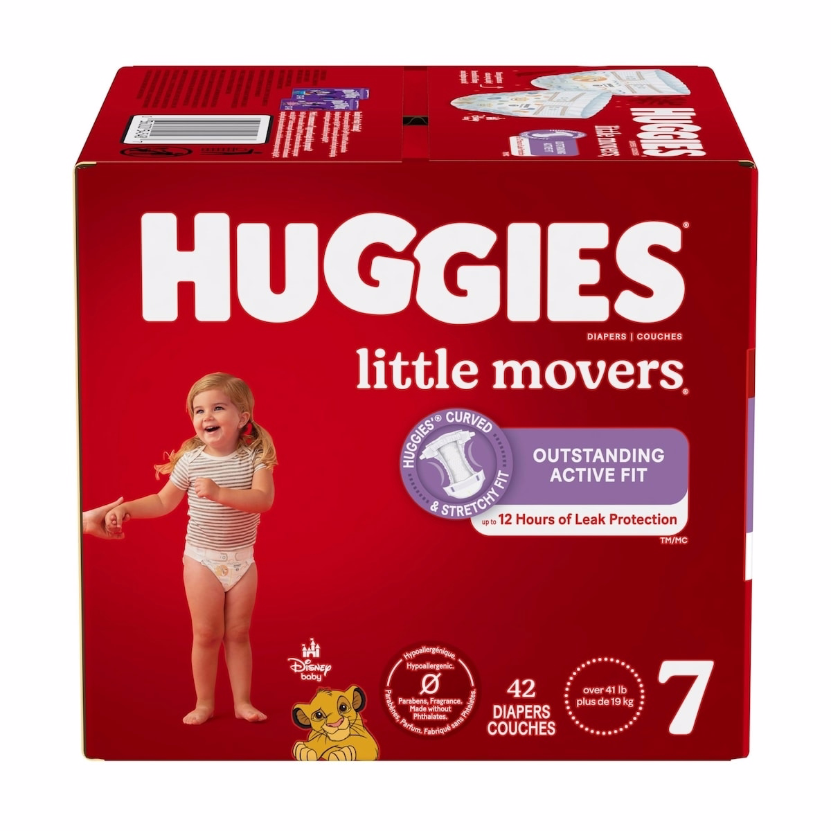 Little Movers 嬰兒尿布，尺寸7（41+ 磅），42片裝
