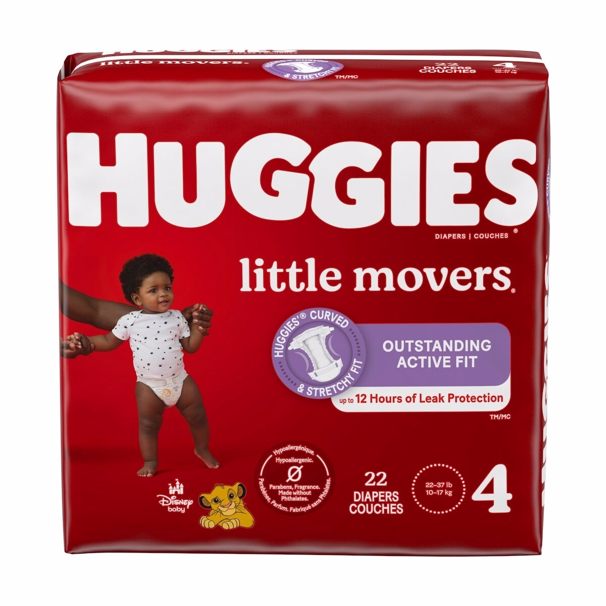 Little Movers Diapers, Size 4