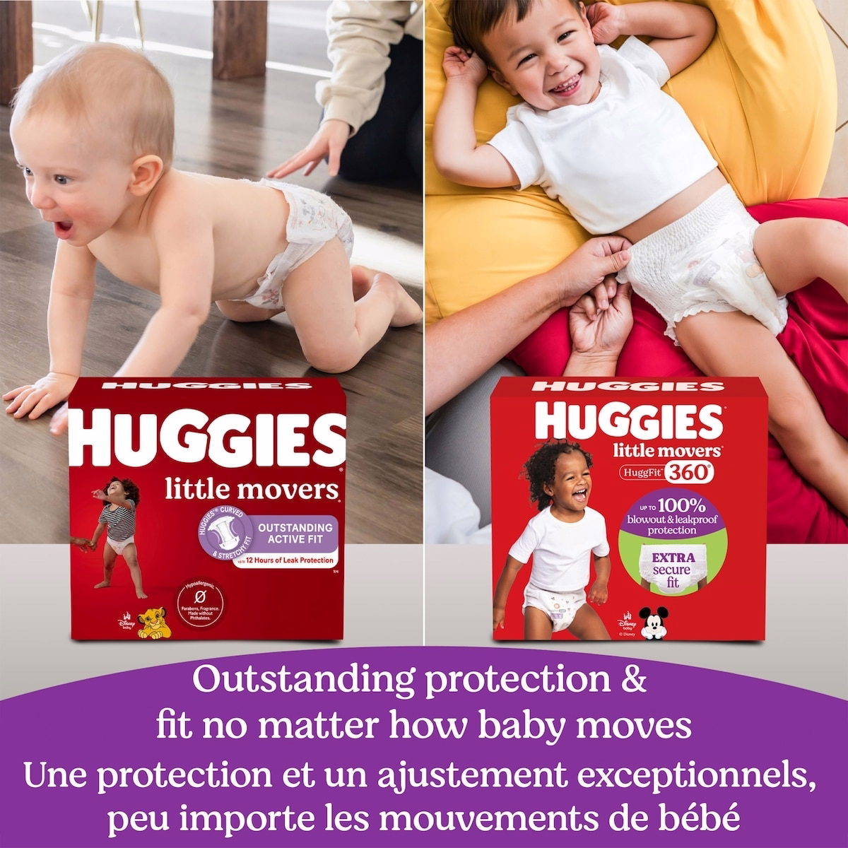 Little Movers HuggFit 360° Baby Diapers with 360° Waistband, Size 3 (16-28 lbs) Little Movers HuggFit 360° Baby Diapers with 360° Waistband, Size 3 (16-28 lbs)