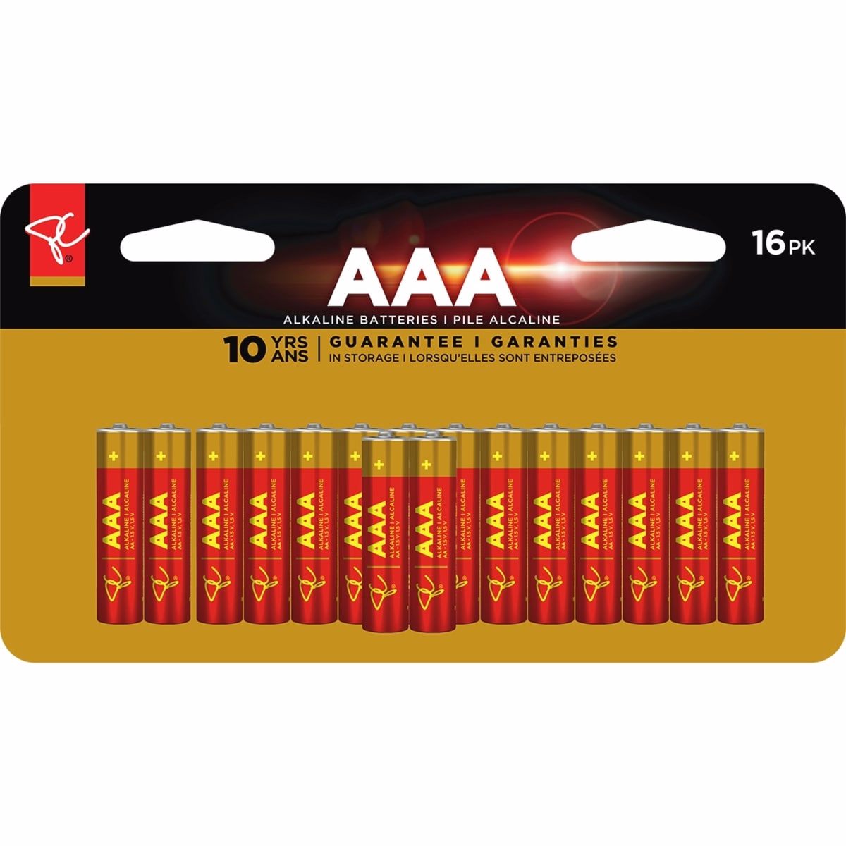 Long Life Alkaline Batteries AAA 16-Pack