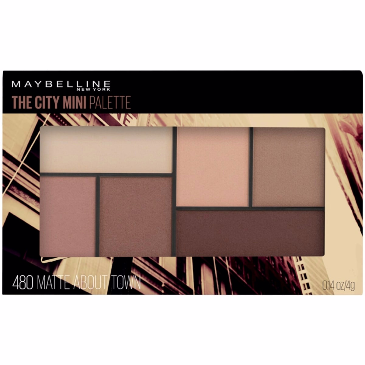 Longlasting Highly Pigmented Eyeshadow Makeup Palette, 6-Shade Curated Mini Eyeshadow Make Up Palette Inspired By NYC To Create Looks On The Go