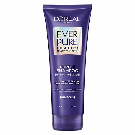 L'Oreal Paris EverPure Brass Toning Purple Sulfate Free Shampoo, 6.8 Oz