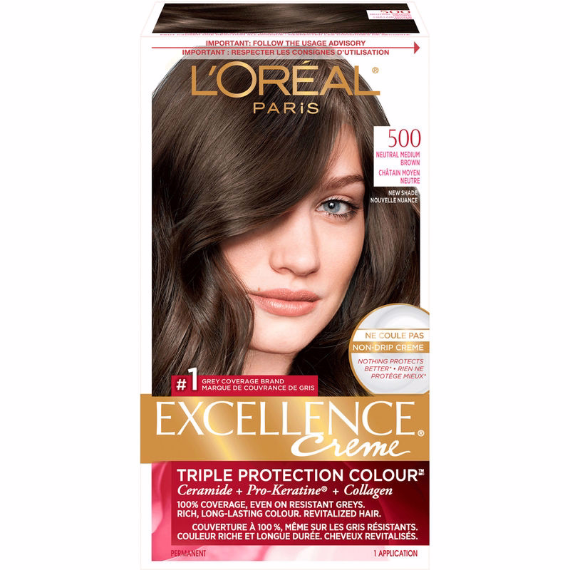 L'oreal Paris Excellence Permanent Hair Colour Ultra-deep Brunette 500 Neutral Medium Brown