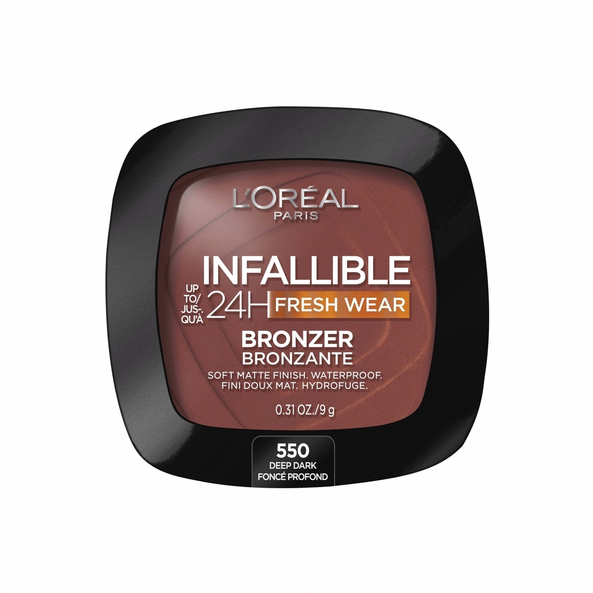 L'Oréal Paris Infallible Up to 24H Fresh Wear Soft Matte Longwear Bronzer. 방수, 내열, 이동 방지, 습도 방지 및 땀 방지, 미디엄, 0.31 oz