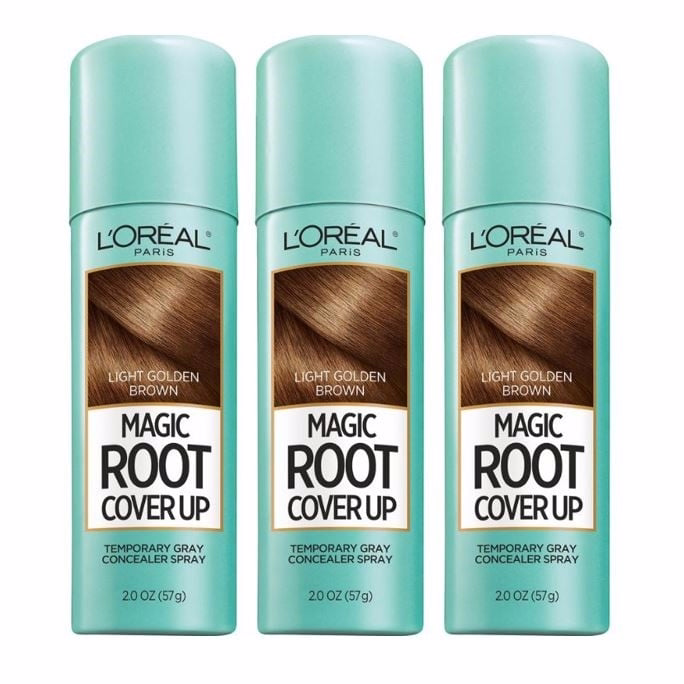 L'oreal Paris マジック ルートカバーアップ グレー コンシーラー スプレー、ライトゴールデンブラウン、2 Oz.