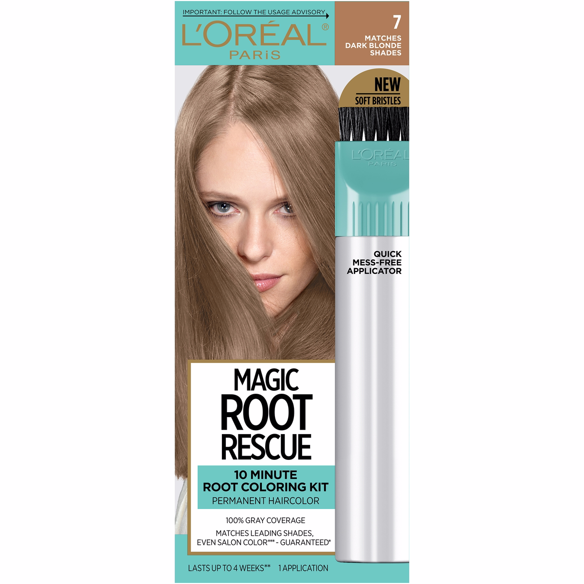 L'oreal Paris Magic Root Rescue 10 Minute Root Hair Coloring Kit, 7 Dark Blonde, 1 Kit