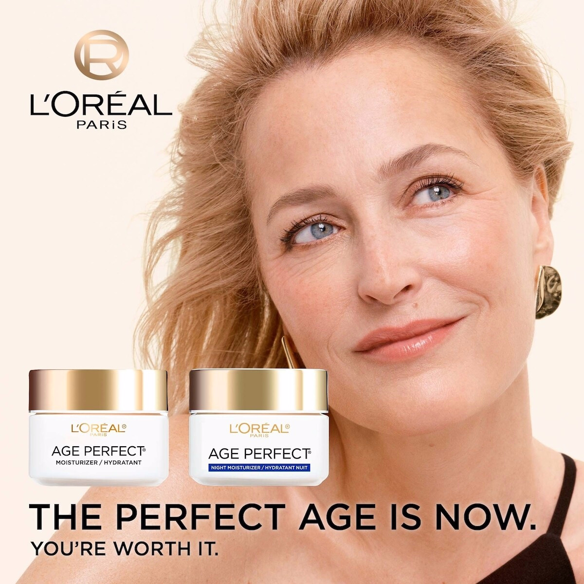 Kit Age Perfect Collagen Expert de L’Oréal Paris pour soins de jour et de nuit avec peptides de collagène et niacinamide, kit raffermissant et réhydratant, peau réhydratée,