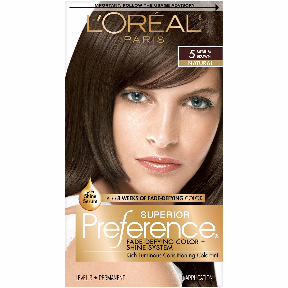 L'oreal Paris Superior Preference Fade-defying Shine Permanent Hair Color, 5 Medium Brown, 1 Kit L'oreal Paris Superior Preference Fade-defying Shine Permanent Hair Color, 5 Medium Brown, 1 Kit