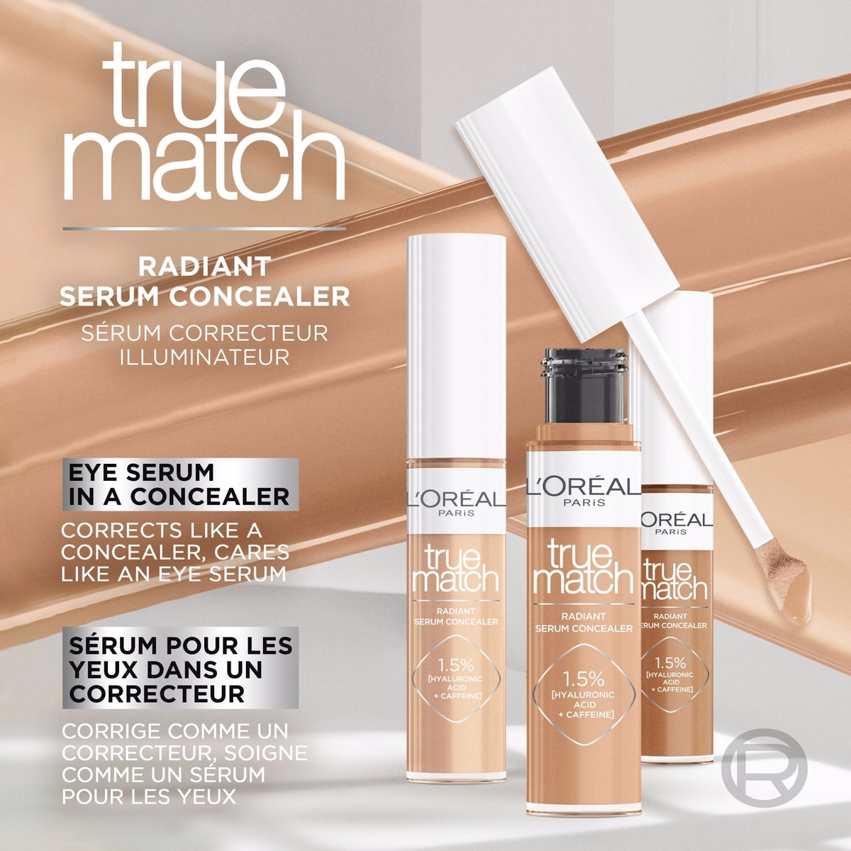 L'Oreal Paris True Match Radiant Serum Concealer with Hyaluronic Acid & Caffeine