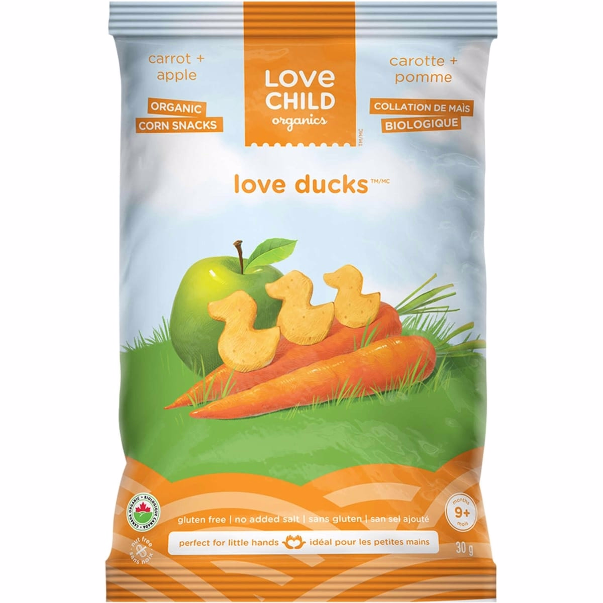 Love Ducks Carrot + Apple Corn Snacks