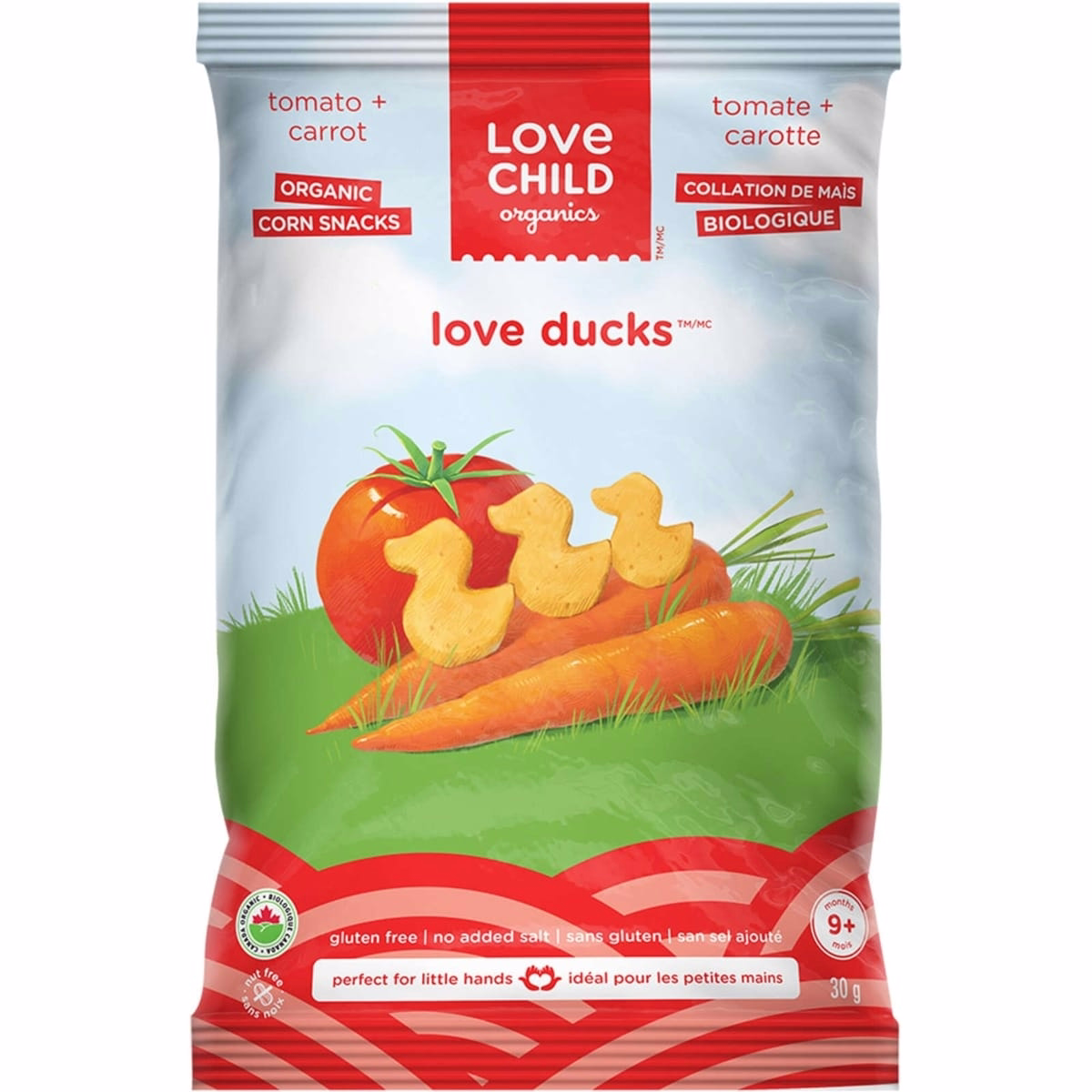 Love Ducks Tomato + Carrot Corn Snacks