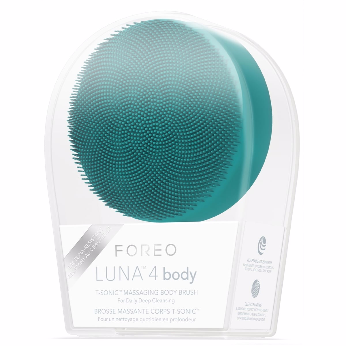 LUNA™ 4 Body T-Sonic Massaging Body Brush Evergreen