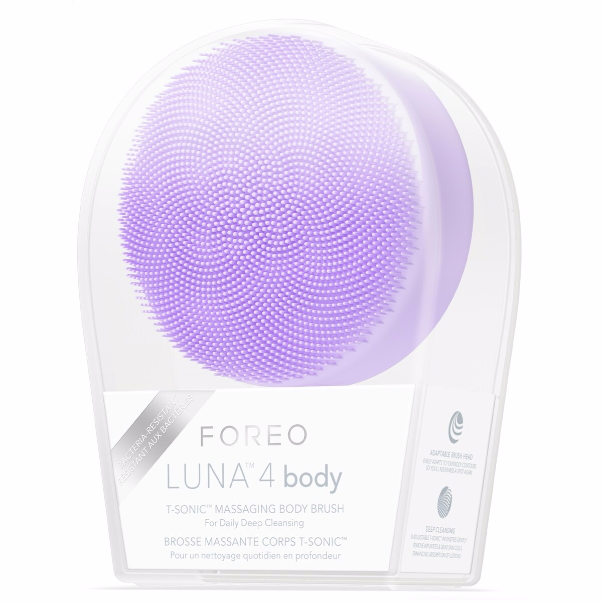 LUNA™ 4 Body T-Sonic Massaging Body Brush Lavender