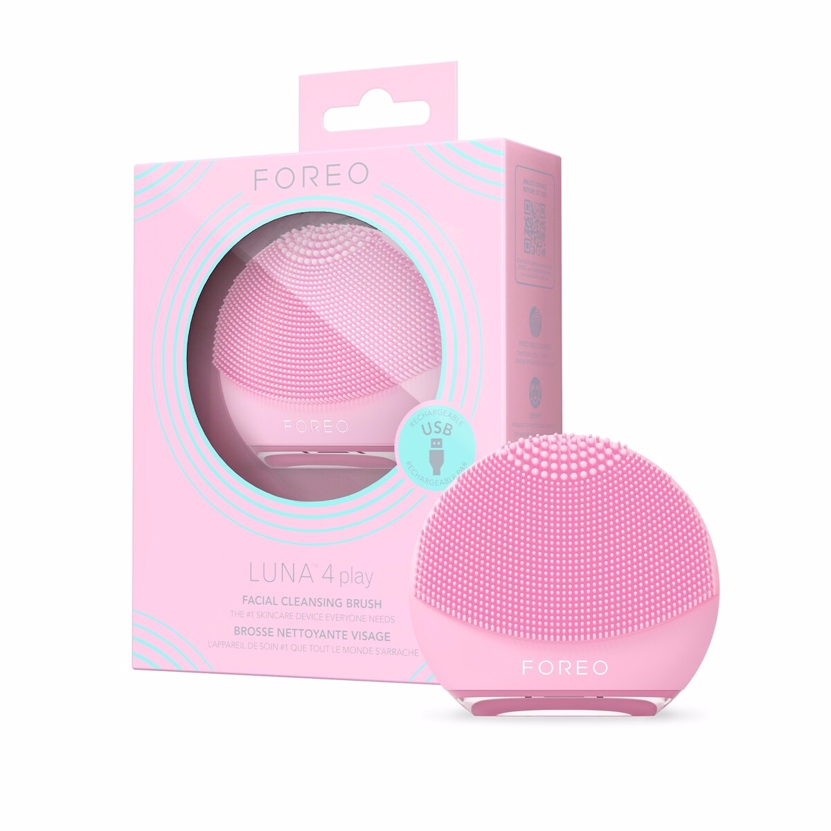 LUNA™ 4 play Facial Cleansing Brush in Tickle Me Pink!
