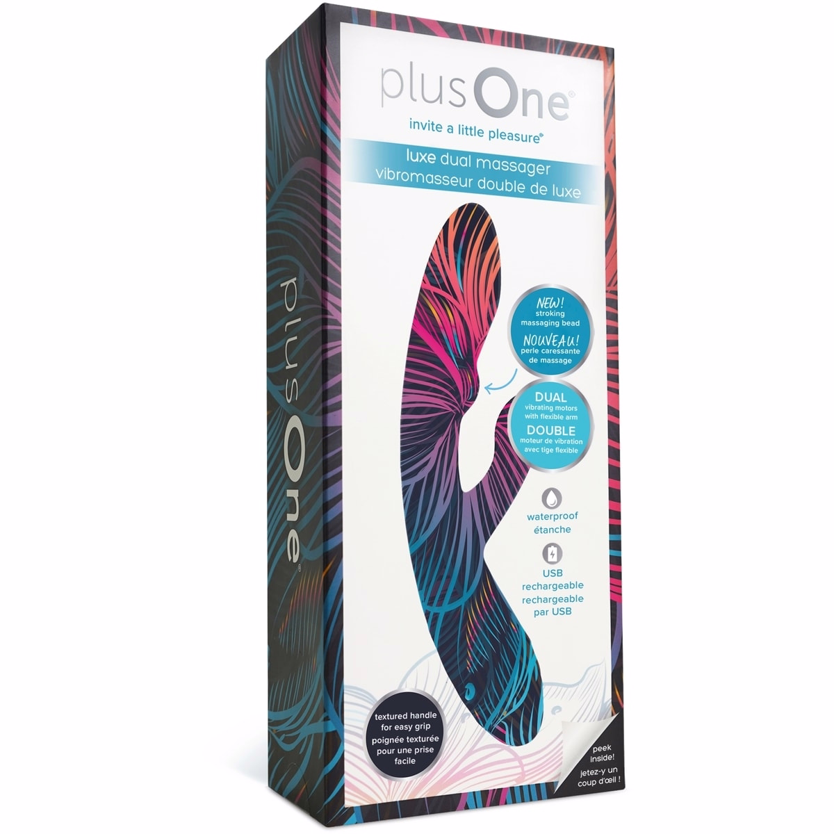 Luxe Dual Rabbit Vibrator for Women with Stroking Massage Bead - Made of Body-Safe Silicone, Fully Waterproof, USB Rechargeable - Dual Vibrating Massa