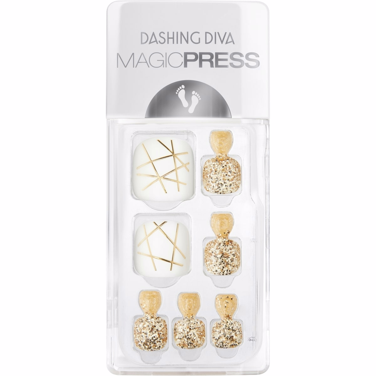 Dashing Diva 魔力貼甲 金色紋路趾甲貼