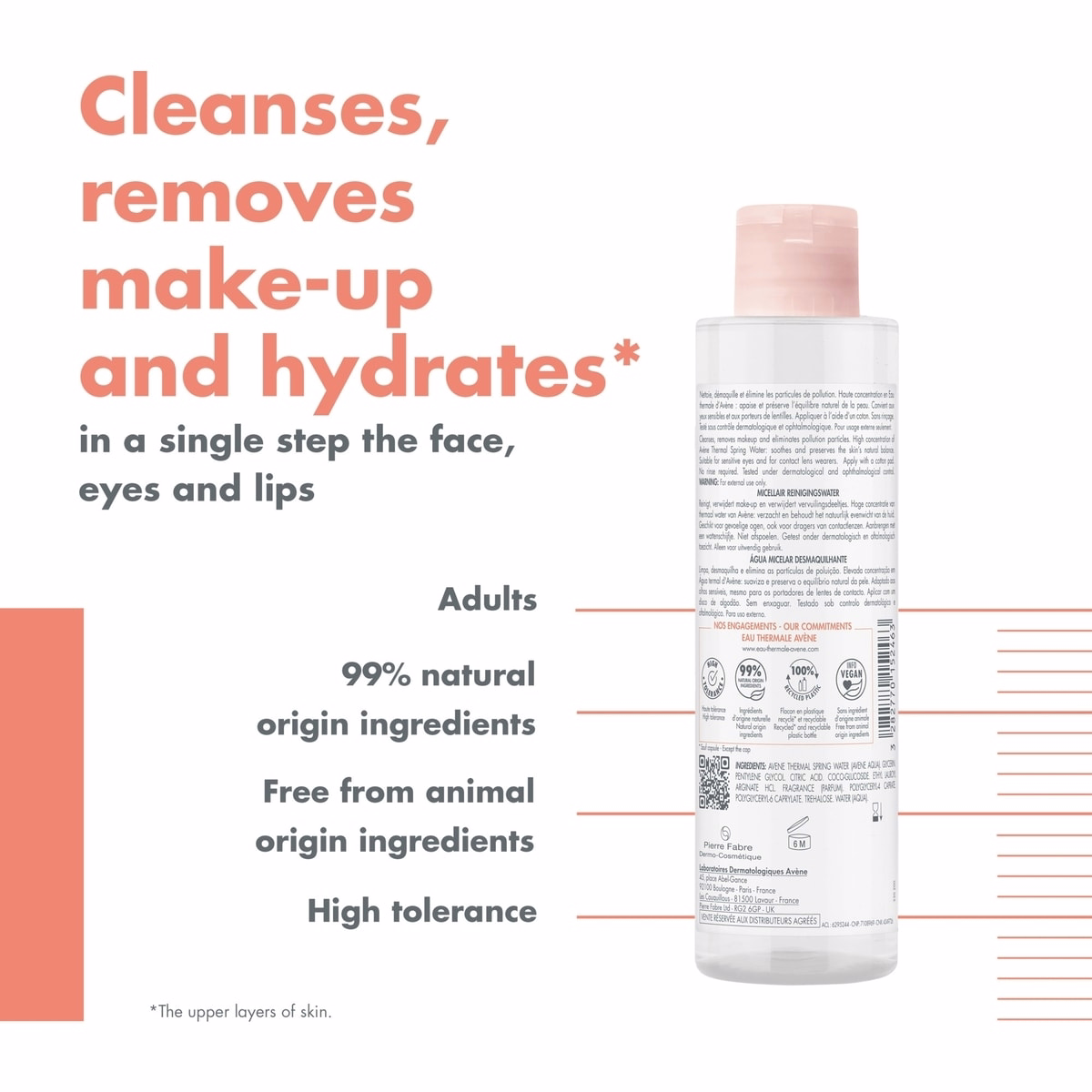 Makeup removing micellar water