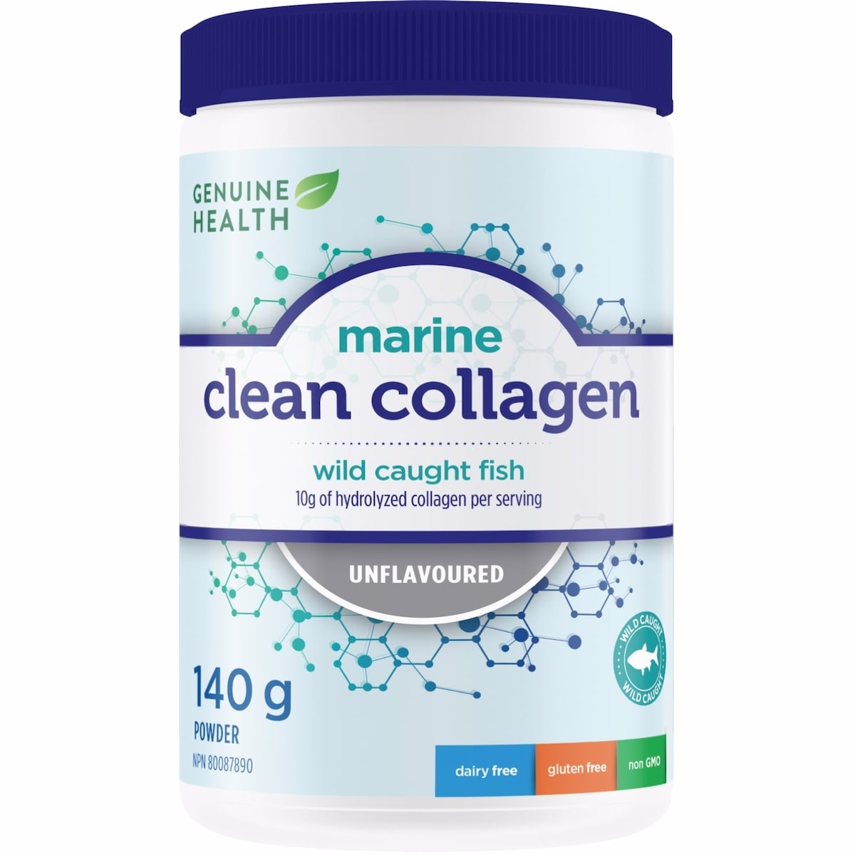 Marine Clean Collagen, Unflavored Hydrolyzed Collagen Powder, Wild Caught Fish