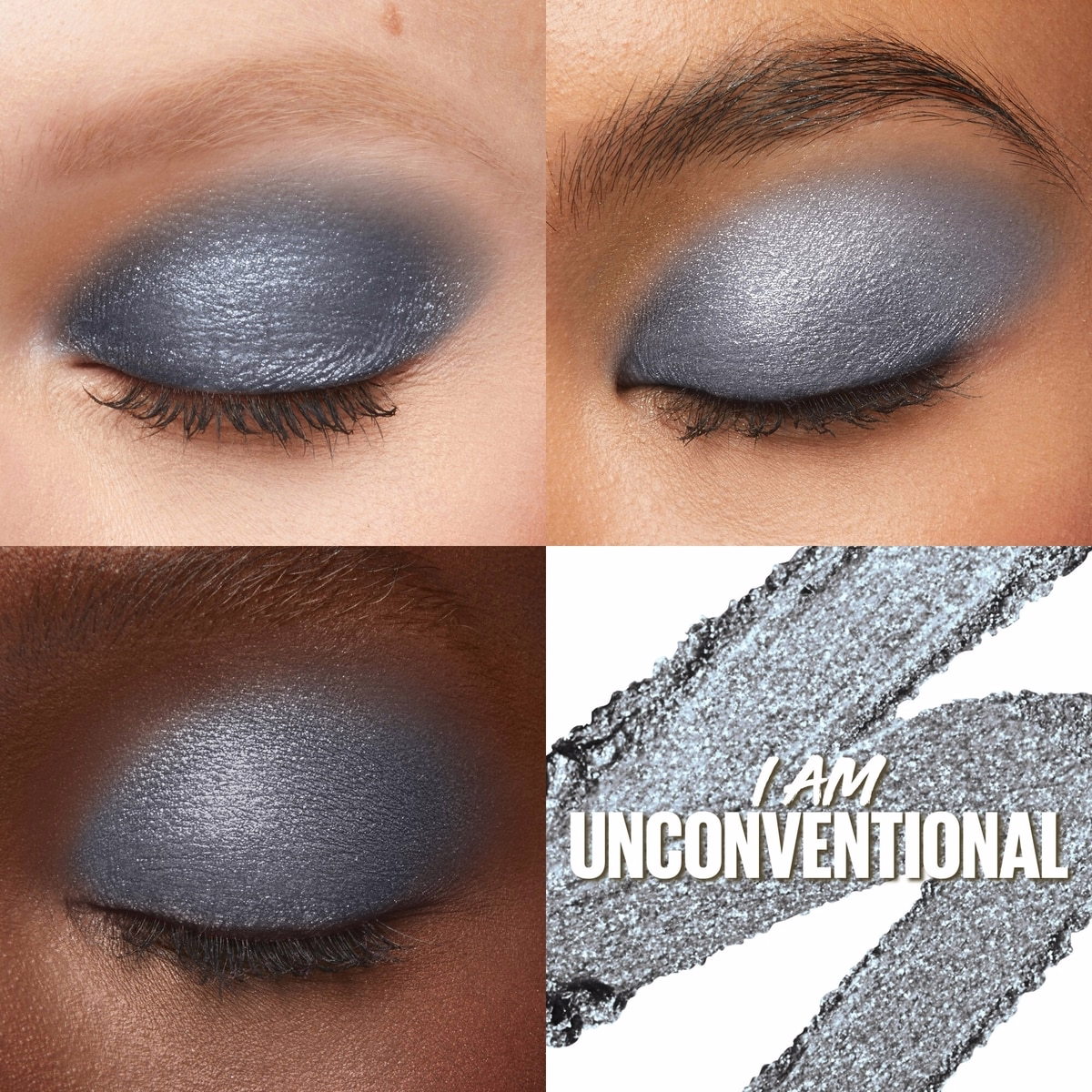 Maybelline 色彩紋身長效多用途眼影棒，眼妝，非傳統款，銀色，1.4 g