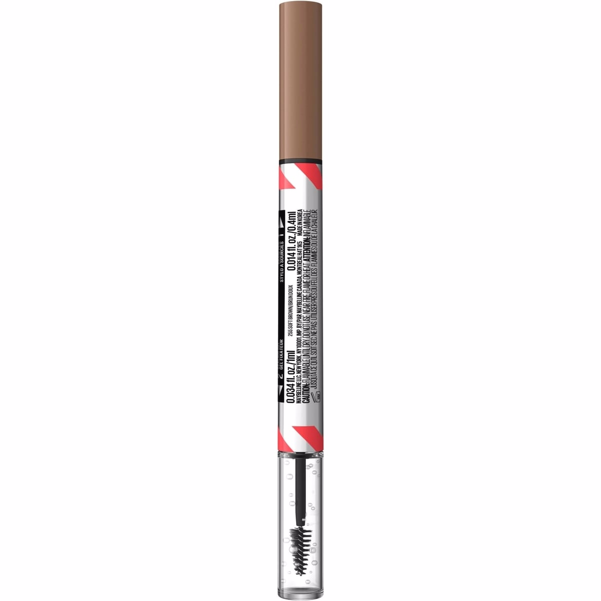 Maybelline New York 2-1 Build a Brow for real-looking full brows in 2 easy steps, Soft Brown, 0.4 mL